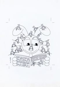 Massimo Mattioli : Pinky  - Asta Fumetti: Tavole e Illustrazioni Originali - Associazione Nazionale - Case d'Asta italiane