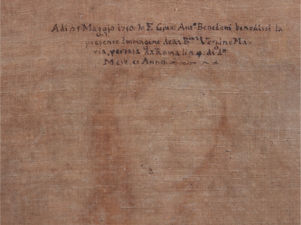 Da Francesco Trevisani : Madonna in meditazione sui simboli della passione  - Asta Un'antica dimora marchigiana: Arredi antichi e Arte contemporanea - Associazione Nazionale - Case d'Asta italiane