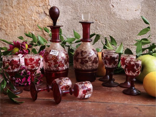 Servito da rosolio  - Asta Un'antica dimora marchigiana: Arredi antichi e Arte contemporanea - Associazione Nazionale - Case d'Asta italiane