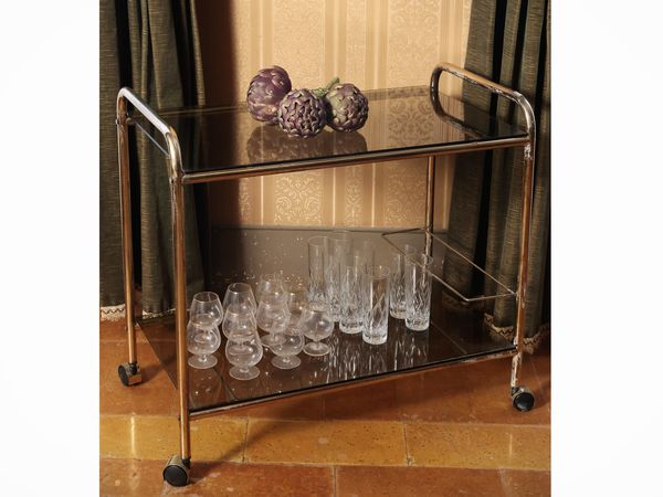 Carrello di servizio in ottone  - Asta Un'antica dimora marchigiana: Arredi antichi e Arte contemporanea - Associazione Nazionale - Case d'Asta italiane