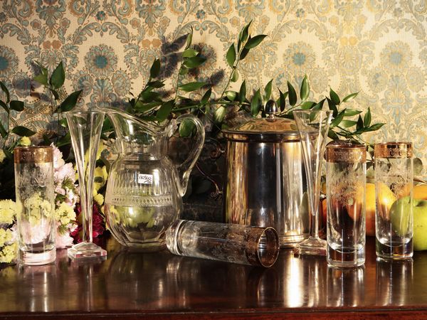 Accessori per servire aperitivi  - Asta Un'antica dimora marchigiana: Arredi antichi e Arte contemporanea - Associazione Nazionale - Case d'Asta italiane