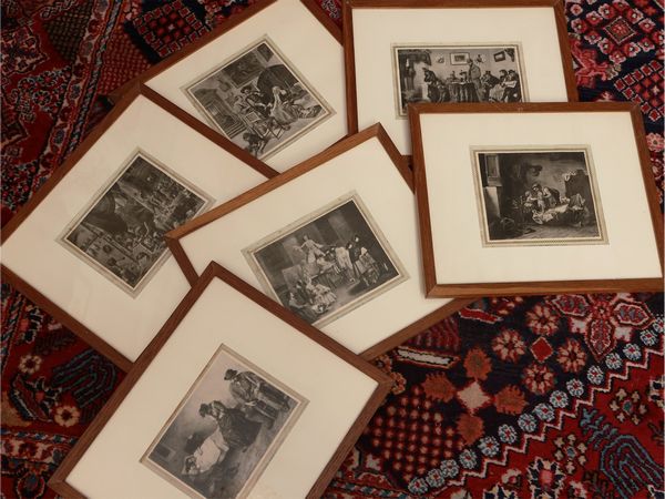 Assortimento di stampe decorative  - Asta Un'antica dimora marchigiana: Arredi antichi e Arte contemporanea - Associazione Nazionale - Case d'Asta italiane