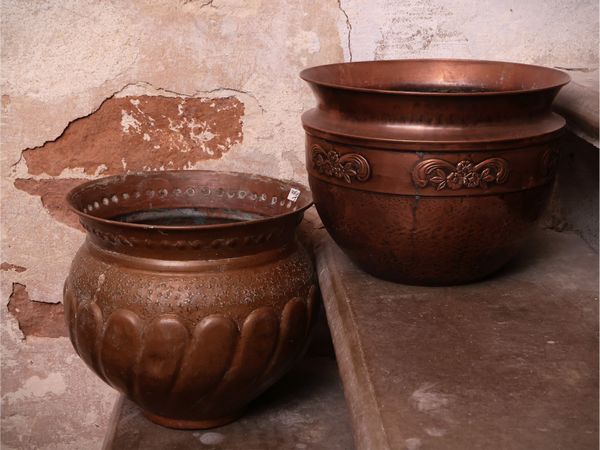 Lotto di accessori in rame  - Asta Un'antica dimora marchigiana: Arredi antichi e Arte contemporanea - Associazione Nazionale - Case d'Asta italiane