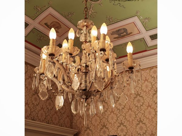 Lampadario in cristallo  - Asta Un'antica dimora marchigiana: Arredi antichi e Arte contemporanea - Associazione Nazionale - Case d'Asta italiane