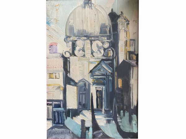 REMO BRINDISI : Chiesa  - Asta Un'antica dimora marchigiana: Arredi antichi e Arte contemporanea - Associazione Nazionale - Case d'Asta italiane