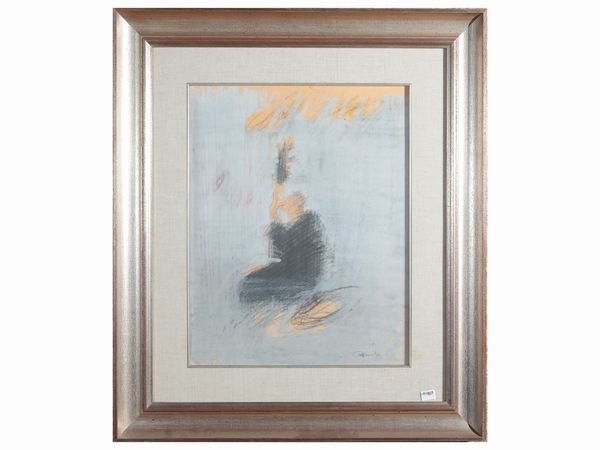 Giancarlo Cazzinaga : Figura 1966  - Asta Un'antica dimora marchigiana: Arredi antichi e Arte contemporanea - Associazione Nazionale - Case d'Asta italiane