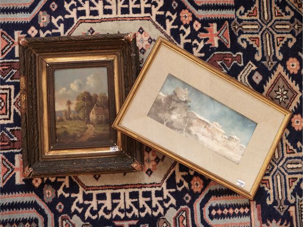 Paesaggi  - Asta Un'antica dimora marchigiana: Arredi antichi e Arte contemporanea - Associazione Nazionale - Case d'Asta italiane