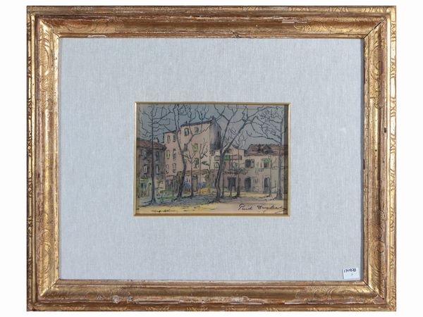 Paul Gen : Place du Tertre  - Asta Un'antica dimora marchigiana: Arredi antichi e Arte contemporanea - Associazione Nazionale - Case d'Asta italiane