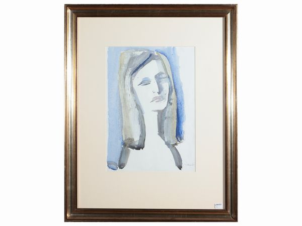 Arnoldo Ciarrocchi : Ritratto femminile  - Asta Un'antica dimora marchigiana: Arredi antichi e Arte contemporanea - Associazione Nazionale - Case d'Asta italiane