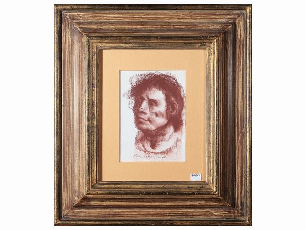 Pietro Annigoni : Studio di volto  - Asta Un'antica dimora marchigiana: Arredi antichi e Arte contemporanea - Associazione Nazionale - Case d'Asta italiane