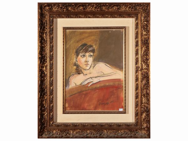 Alberto Sughi : Volto di ragazza, fine anni Novanta  - Asta Un'antica dimora marchigiana: Arredi antichi e Arte contemporanea - Associazione Nazionale - Case d'Asta italiane