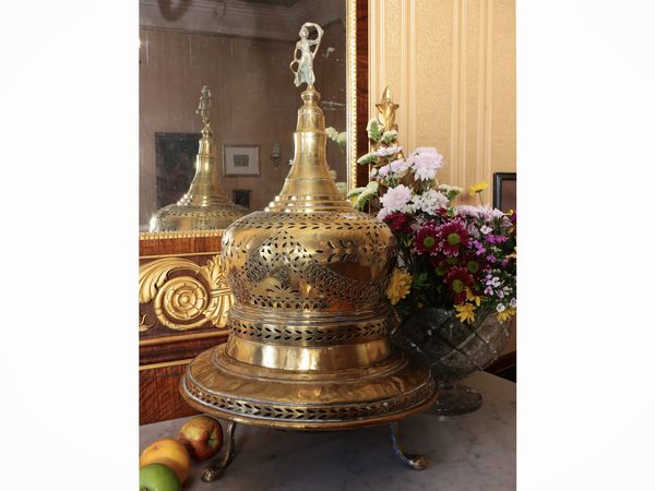 Antico braciere in rame e ottone  - Asta Un'antica dimora marchigiana: Arredi antichi e Arte contemporanea - Associazione Nazionale - Case d'Asta italiane