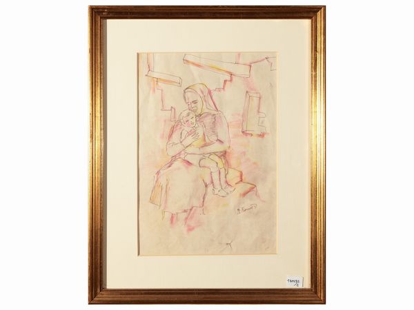 Lotto di bozzetti e grafica  - Asta Un'antica dimora marchigiana: Arredi antichi e Arte contemporanea - Associazione Nazionale - Case d'Asta italiane