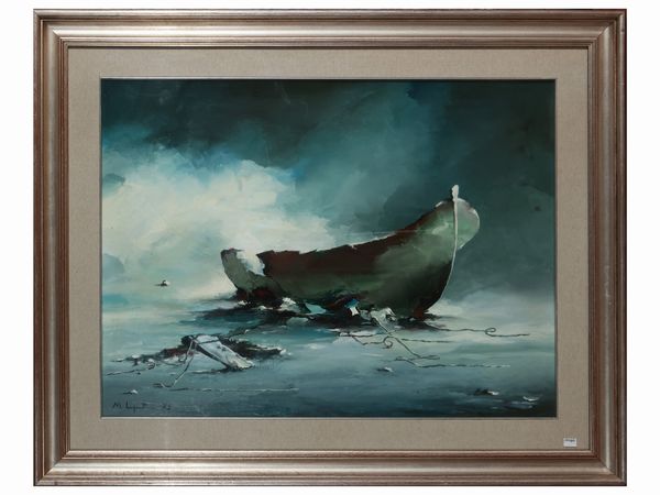 Mariano Imperatori : Marina - Conchiglie - Rustico a M. Fortino  - Asta Un'antica dimora marchigiana: Arredi antichi e Arte contemporanea - Associazione Nazionale - Case d'Asta italiane