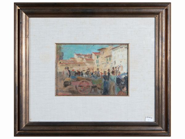 Scena di mercato  - Asta Un'antica dimora marchigiana: Arredi antichi e Arte contemporanea - Associazione Nazionale - Case d'Asta italiane