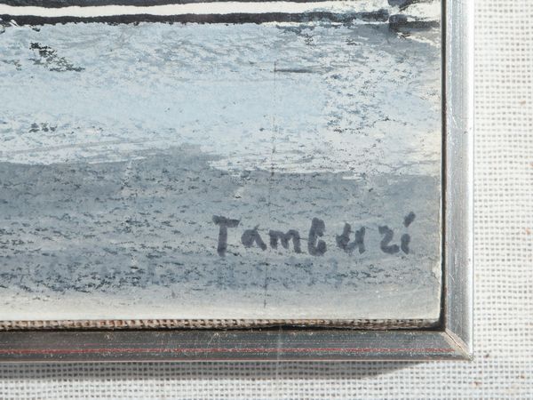 Orfeo Tamburi : Scorcio di citt�  - Asta Un'antica dimora marchigiana: Arredi antichi e Arte contemporanea - Associazione Nazionale - Case d'Asta italiane