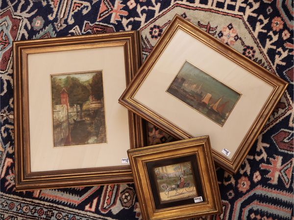 Tre piccoli dipinti  - Asta Un'antica dimora marchigiana: Arredi antichi e Arte contemporanea - Associazione Nazionale - Case d'Asta italiane