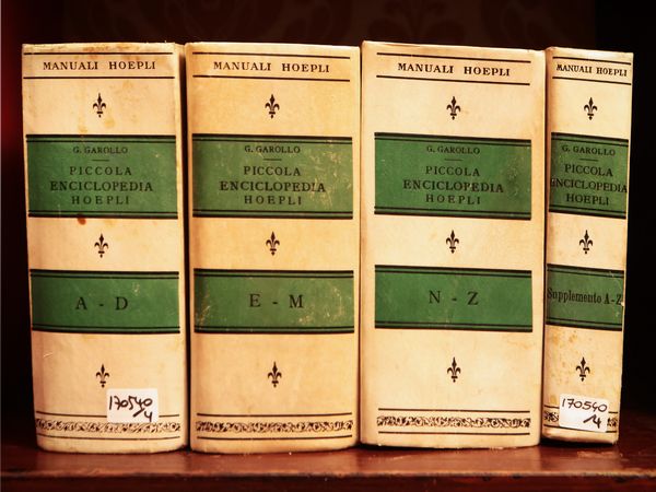 Piccola enciclopedia Hoepli  - Asta Un'antica dimora marchigiana: Arredi antichi e Arte contemporanea - Associazione Nazionale - Case d'Asta italiane