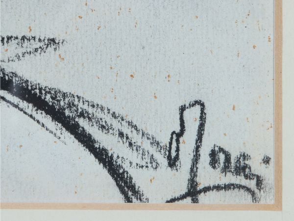 OTTONE ROSAI : Paesaggio con cipressi, anni Cinquanta  - Asta Un'antica dimora marchigiana: Arredi antichi e Arte contemporanea - Associazione Nazionale - Case d'Asta italiane