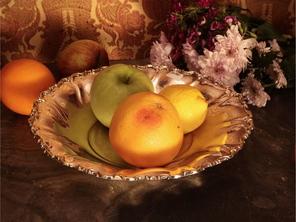 Cestino centrotavola in argento  - Asta Un'antica dimora marchigiana: Arredi antichi e Arte contemporanea - Associazione Nazionale - Case d'Asta italiane