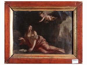 Scuola toscana del XVII/XVIII secolo - Maddalena penitente