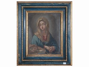 Da Francesco Trevisani - Madonna in meditazione sui simboli della passione