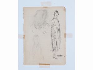 Telemaco Signorini : Processione  - Asta Un'antica dimora marchigiana: Arredi antichi e Arte contemporanea - Associazione Nazionale - Case d'Asta italiane