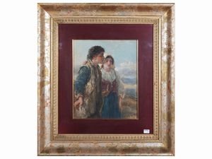 Scuola toscana della fine del XIX secolo - Pastori 1886, attribuibile a Francesco Paolo Michetti