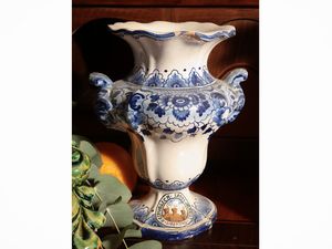 Accessori per la casa in terracotta smaltata policroma  - Asta Un'antica dimora marchigiana: Arredi antichi e Arte contemporanea - Associazione Nazionale - Case d'Asta italiane