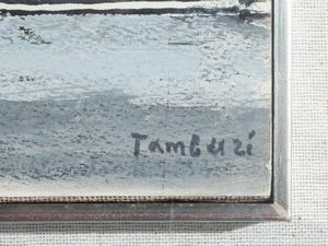 Orfeo Tamburi : Scorcio di citt�  - Asta Un'antica dimora marchigiana: Arredi antichi e Arte contemporanea - Associazione Nazionale - Case d'Asta italiane