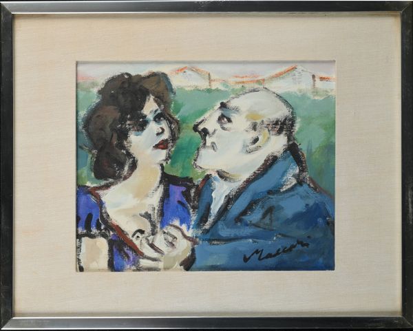 MINO MACCARI : Due figure  - Asta Arte Moderna e Contemporanea - Associazione Nazionale - Case d'Asta italiane