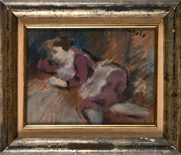 Guido Polo : Figura in Rosso  - Asta Arte Moderna e Contemporanea - Associazione Nazionale - Case d'Asta italiane