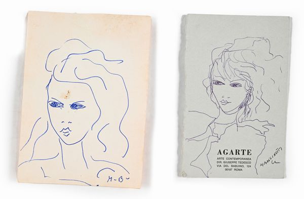Bruno Mancinotti : Lotto di due disegni  - Asta Arte Moderna e Contemporanea - Associazione Nazionale - Case d'Asta italiane