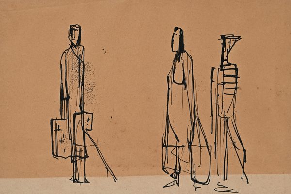 Giovanni Stradone : Figure in piedi  - Asta Arte Moderna e Contemporanea - Associazione Nazionale - Case d'Asta italiane