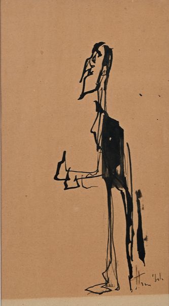 Giovanni Stradone : Il maggiordomo  - Asta Arte Moderna e Contemporanea - Associazione Nazionale - Case d'Asta italiane