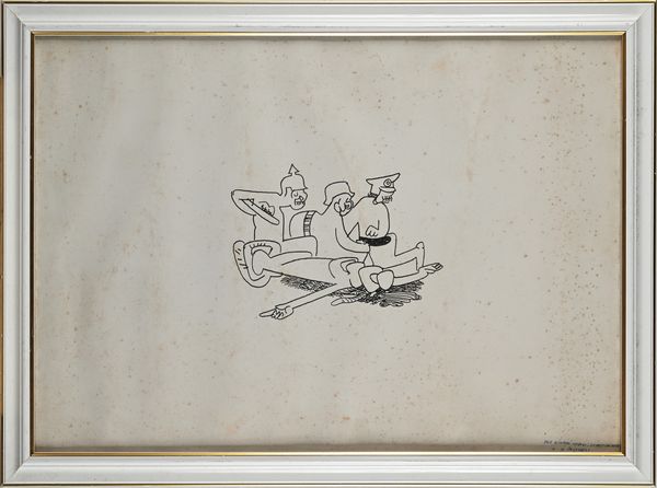 Sebastian Matta : Il pestaggio  - Asta Arte Moderna e Contemporanea - Associazione Nazionale - Case d'Asta italiane