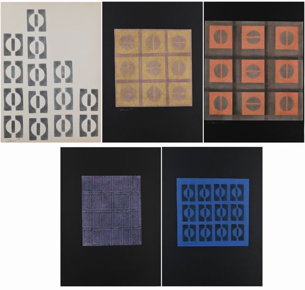 Lina Strano : Lotto di 5 opere  - Asta Arte Moderna e Contemporanea - Associazione Nazionale - Case d'Asta italiane