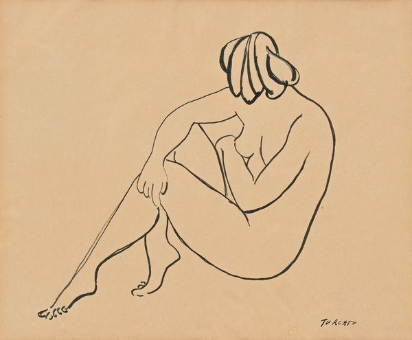 GIULIO TURCATO : Nudo di donna seduta e voltata  - Asta Arte Moderna e Contemporanea - Associazione Nazionale - Case d'Asta italiane