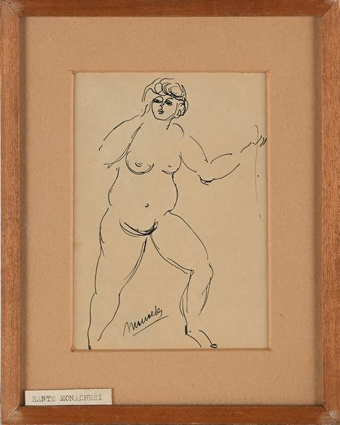 Sante Monachesi : nudo di donna  - Asta Arte Moderna e Contemporanea - Associazione Nazionale - Case d'Asta italiane