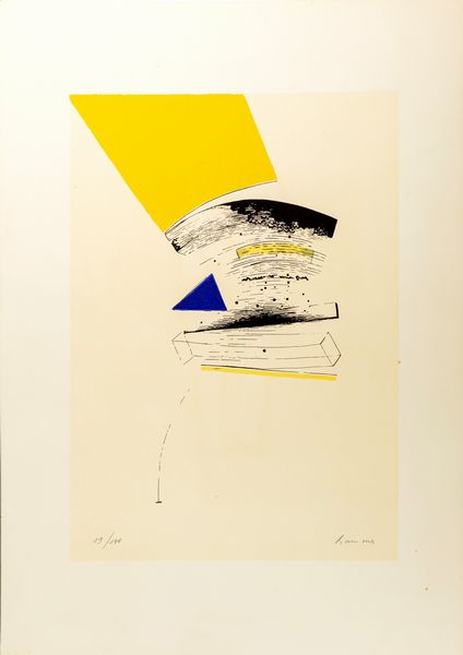 Carlo Ramous : Donna con mazzo di fiori litografia  - Asta Arte Moderna e Contemporanea - Associazione Nazionale - Case d'Asta italiane