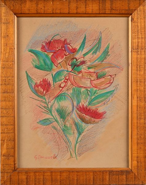 Giovanni Omiccioli : Studio per fiori  - Asta Arte Moderna e Contemporanea - Associazione Nazionale - Case d'Asta italiane