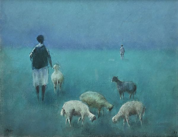 Fernando Troso : Paesaggio con gregge  - Asta Arte Moderna e Contemporanea - Associazione Nazionale - Case d'Asta italiane