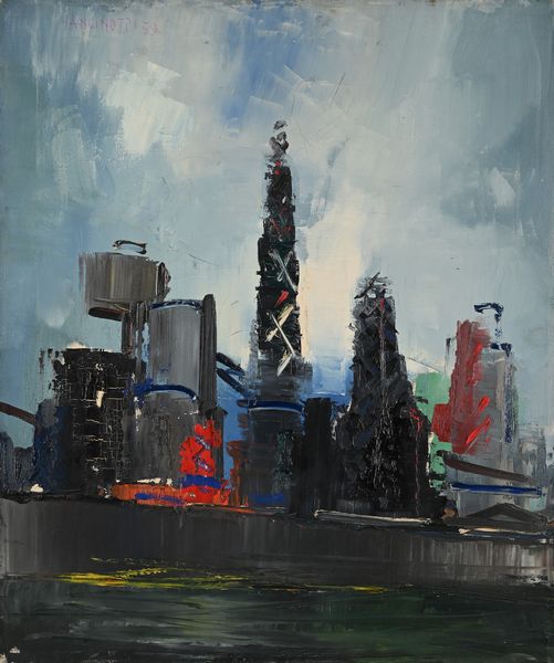 Bruno Mancinotti : Grattacieli  - Asta Arte Moderna e Contemporanea - Associazione Nazionale - Case d'Asta italiane