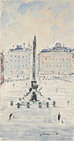 Bruno Mancinotti : La Fontana dei Quattro Fiumi a Piazza Navona  - Asta Arte Moderna e Contemporanea - Associazione Nazionale - Case d'Asta italiane