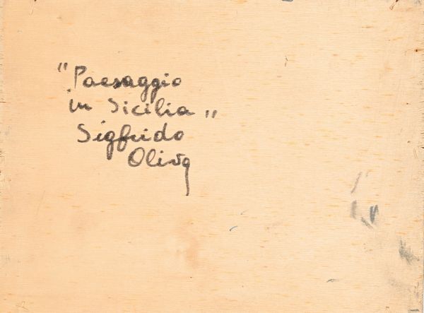 Pesaggio in Sicilia  - Asta Arte Moderna e Contemporanea - Associazione Nazionale - Case d'Asta italiane