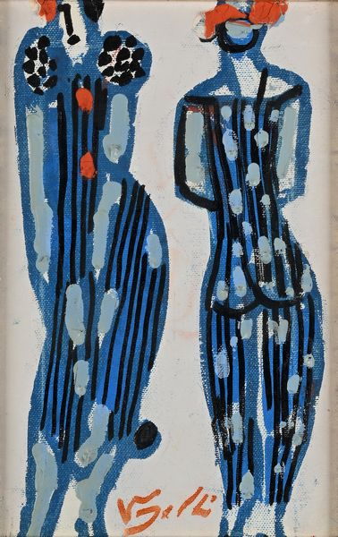 Antonio Vangelli : Due figure  - Asta Arte Moderna e Contemporanea - Associazione Nazionale - Case d'Asta italiane