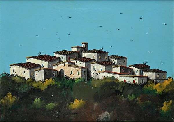 Enotrio Pugliese : Citt tetti calabrese  - Asta Arte Moderna e Contemporanea - Associazione Nazionale - Case d'Asta italiane