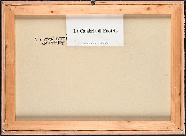 Enotrio Pugliese : Citt tetti calabrese  - Asta Arte Moderna e Contemporanea - Associazione Nazionale - Case d'Asta italiane