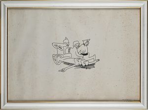 Sebastian Matta : Il pestaggio  - Asta Arte Moderna e Contemporanea - Associazione Nazionale - Case d'Asta italiane