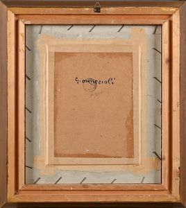 Giovanni Omiccioli : Vaso di fiori su fondo bianco  - Asta Arte Moderna e Contemporanea - Associazione Nazionale - Case d'Asta italiane